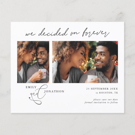 永久に決定された予算2枚の写真の保存日付 (正面)