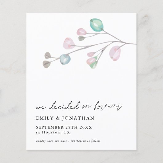 永久に決定された葉予算は日付を保存 (正面)