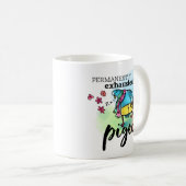 永久に疲れ果てたハトイラストレーション コーヒーマグカップ (正面右)