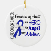 永久に私のハートの母結腸癌で セラミックオーナメント (裏面)