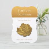 永久に私達のハート1つの葬儀の発表はに上がりました 招待状 (スタンド正面)