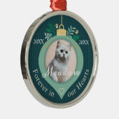 永久に私達のハート|の休日ペット記念物の写真で メタルオーナメント (右)