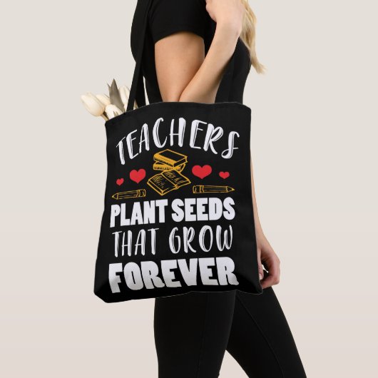 永久に育つ学校教師の植物の種 トートバッグ (クローズアップ)