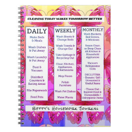 永久に蝶パーソナライズな家事ジャーナル ノートブック