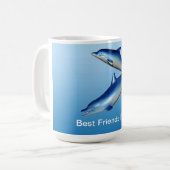永久に青いイルカの親友 コーヒーマグカップ (正面左)