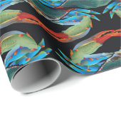 永久に青カニ ラッピングペーパー (ロールコーナー)