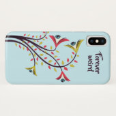 永久に風変わりでカラフルな花の凝視目 Case-Mate iPhoneケース (裏面(横))