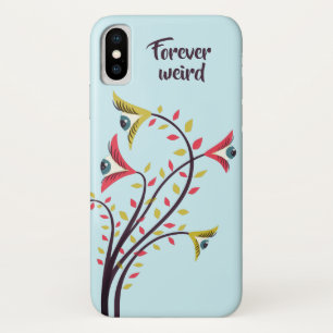 永久に風変わりでカラフルな花の凝視目 iPhone X ケース