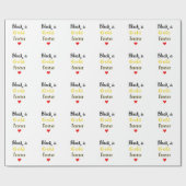 永久に黒および金ゴールド ラッピングペーパー (フラット)