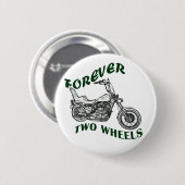 永久に2つの車輪-バイクもしくは自転車に乗る人 缶バッジ (正面&裏面)