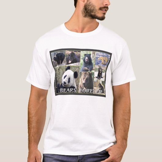永久に8頭のくま Tシャツ (正面)