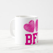 永久にBFFの親友!!! 素晴らしい! コーヒーマグカップ (正面左)