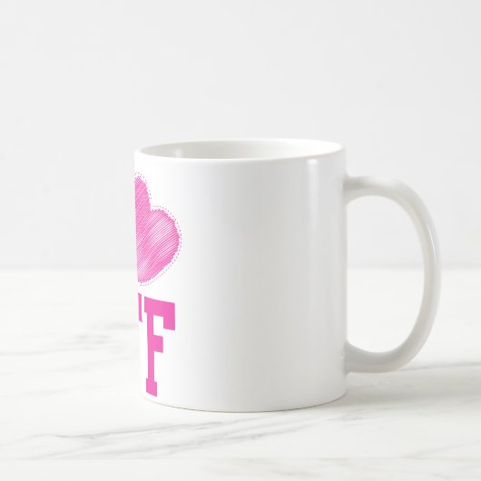 永久にBFFの親友!!! 素晴らしい! コーヒーマグカップ (右)
