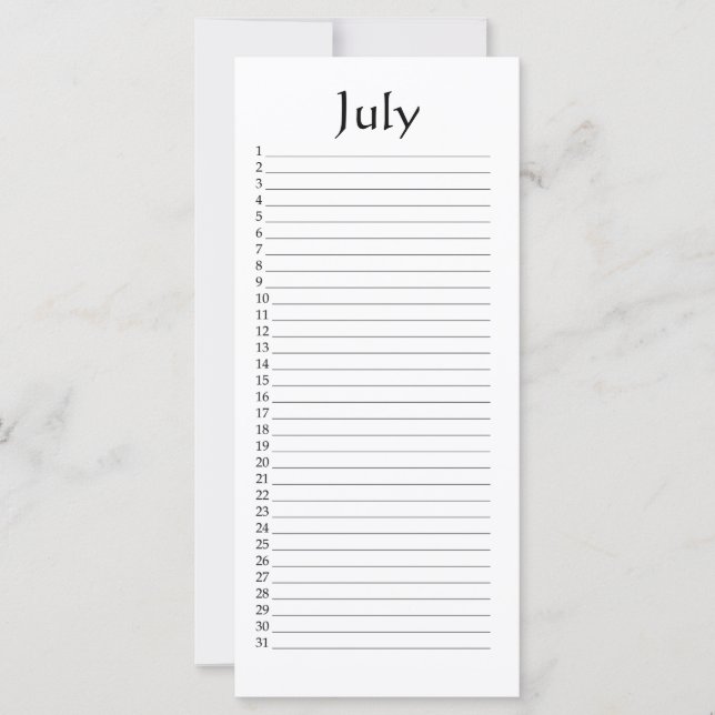 永久カレンダー7月詩篇96:6 (正面)