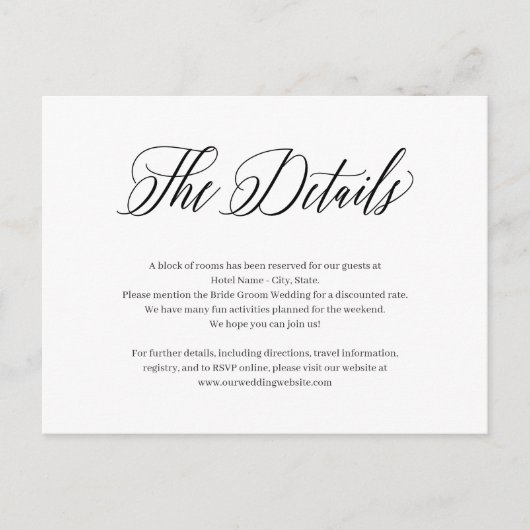 永久クラシック編集可能カラーエンクロージャカード ポストカード (正面)