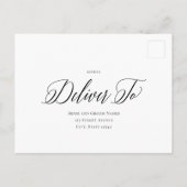 永久クラシック編集可能カラーRSVP返信カード ポストカード (裏面)