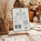 永久ジュエリー表示価格表QRコードメニュー ポスター