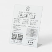 永久ジュエリー表示価格表QRコードメニュー 台座サイン (正面)