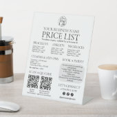 永久ジュエリー表示価格表QRコードメニュー 台座サイン (インサイチュ)