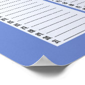 永久パーソナライズされた誕生日カレンダー ポスター (角)