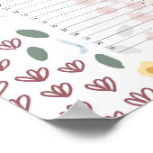 永久常緑誕生日カレンダーカトリンレッグ ポスター (角)