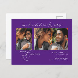 永久決定2写真紫救日付 案内ポストカード