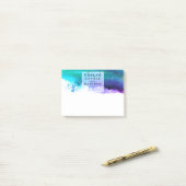 永久的な緑の水彩画のプロフェッショナルビジネス ポストイット (デスク上)