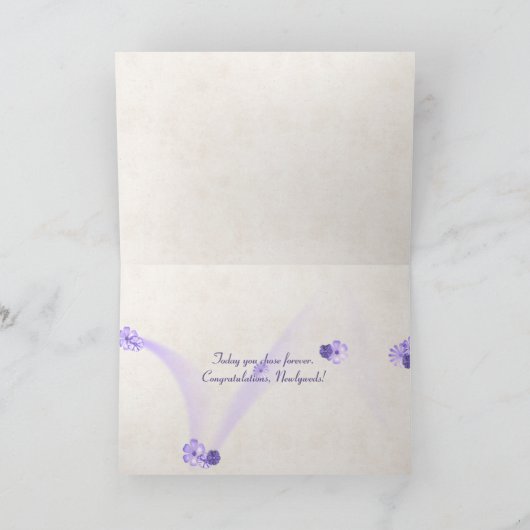 永久結婚文字とフローラデザイン カード (内部)