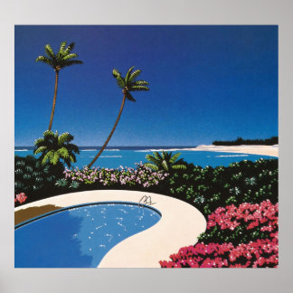 永井浩美術プリントVaporwave Shirt ポスター