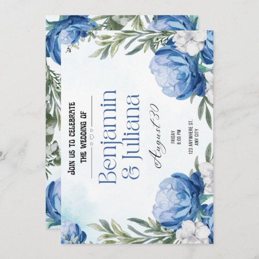 永恒の愛の物語: 私たちの次の章に参加しよう 招待状 (正面/裏面)