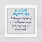 「永恒の愛 ウェディングカード」 エンクロージャーカード (裏面)