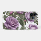 「永恒の美しさ:紫の地方のヴィンテージローズ」 Case-Mate iPhoneケース (裏面(横))