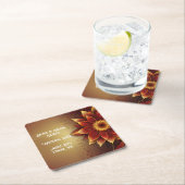 永恒の花：愛の時代を超えた祝祭 スクエアペーパーコースター (インサイチュ)