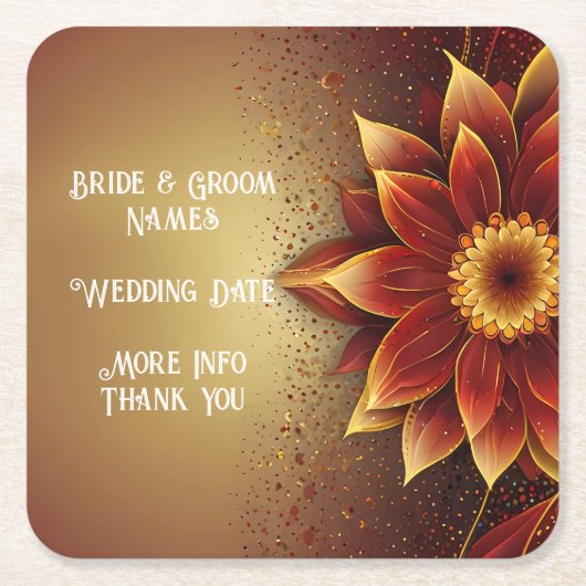 永恒の花：愛の時代を超えた祝祭 スクエアペーパーコースター (正面)