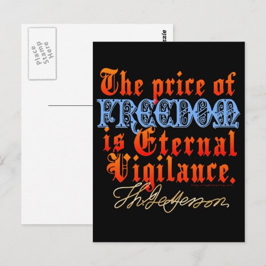 永恒の警戒 ポストカード (正面/裏面)