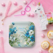 永恒之愛藍花盛宴婚禮前夕派對 ペーパープレート (パーティー)