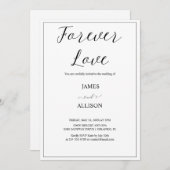 永恒之爱 欢乐 祝福 高雅 简约 简单 招待状 (正面/裏面)