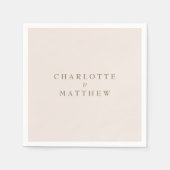 永恒忠诚的玫瑰新娘婚礼鸡尾酒 スタンダードカクテルナプキン (正面)