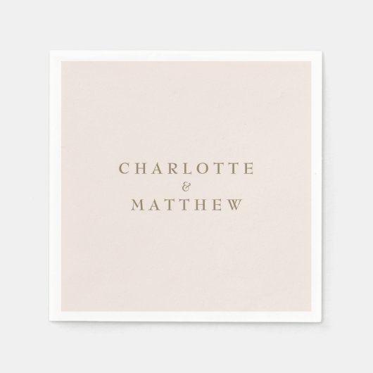 永恒忠诚的玫瑰新娘婚礼鸡尾酒 スタンダードカクテルナプキン (正面)