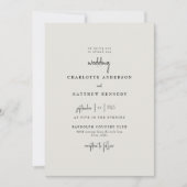 永恒忠诚 奶油色 无父母婚礼请柬 招待状 (正面)