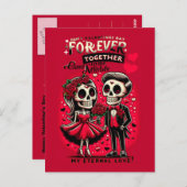 永恒的爱骷髅老式纹身风格 ポストカード (正面/裏面)