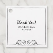 永恒的 手写 天鹅 婚前感谢卡 フェイバータグ (正面)