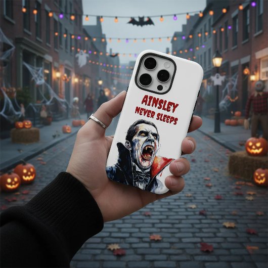 永眠しない ヴァンパイア ゴシック 水彩 恐怖 アート Case-Mate iPhoneケース