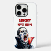 永眠しない ヴァンパイア ゴシック 水彩 恐怖 アート Case-Mate iPhoneケース (裏面)