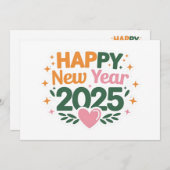 永続する願い: ようこそ2025年のホリデーカード シーズンカード (正面/裏面)