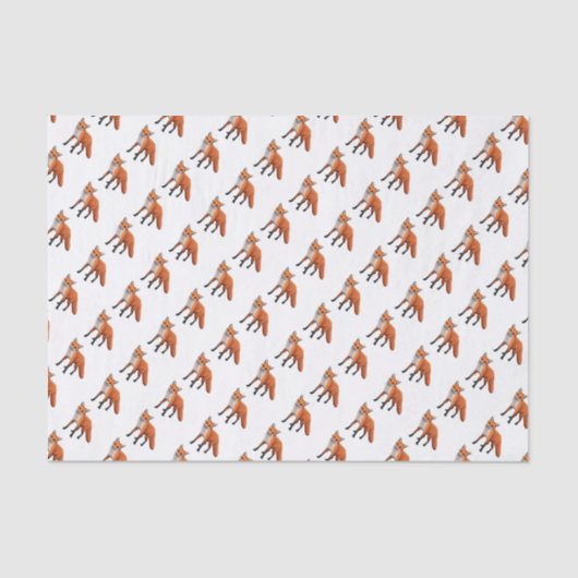 永続的なアカギツネの野性生物のティッシュペーパー 薄葉紙 (正面)