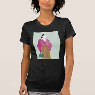 永続的なファッションの姿-水玉模様の上 Tシャツ
