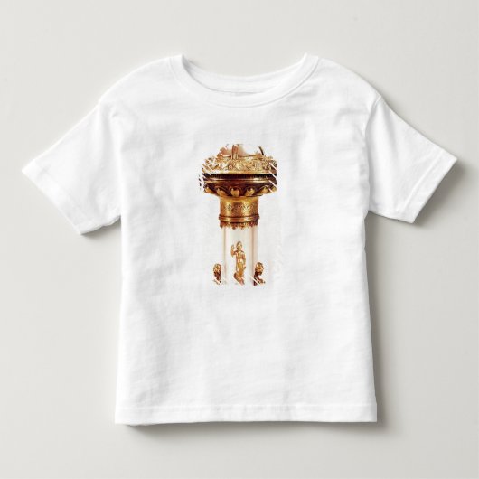 永続的な塩、銀製の金メッキが付いている石水晶 トドラーTシャツ (正面)