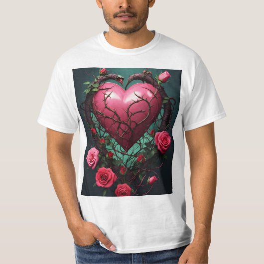 永続的な愛を壊すことのできないハート Tシャツ (正面)