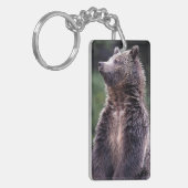 永続的な灰色グマ キーホルダー (正面左)